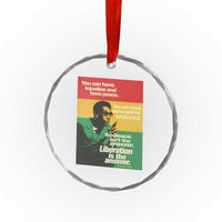 Stokely Carmichael Quote Crystal Glass Ornament You Can Have Injustice And Have Peace And Be Enslaved
