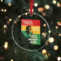 Stokely Carmichael Quote Crystal Glass Ornament You Can Have Injustice And Have Peace And Be Enslaved