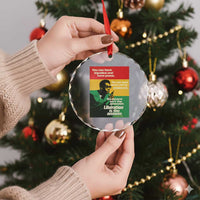 Stokely Carmichael Quote Crystal Glass Ornament You Can Have Injustice And Have Peace And Be Enslaved
