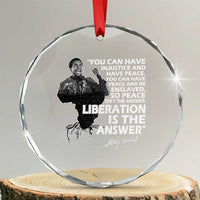 Stokely Carmichael Quote Crystal Glass Ornament You Can Have Injustice And Have Peace And Be Enslaved Black History Month