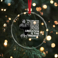 Stokely Carmichael Quote Crystal Glass Ornament You Can Have Injustice And Have Peace And Be Enslaved Black History Month