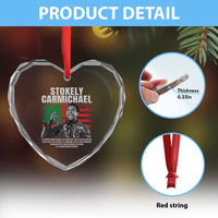 Stokely Carmichael Quote Heart Crystal Glass Ornament Racism Is Not A Question Of Attitude It's A Question Of Power