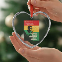 Stokely Carmichael Quote Heart Crystal Glass Ornament You Can Have Injustice And Have Peace And Be Enslaved