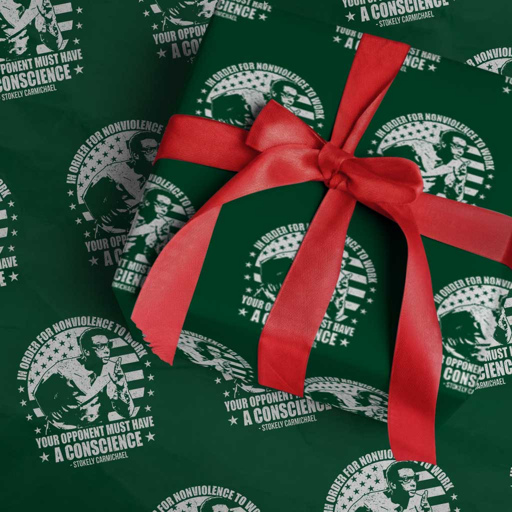 Stokely Carmichael Quote Wrapping Paper Roll In Order For Nonviolence To Work Your Opponent Must Have A Conscience