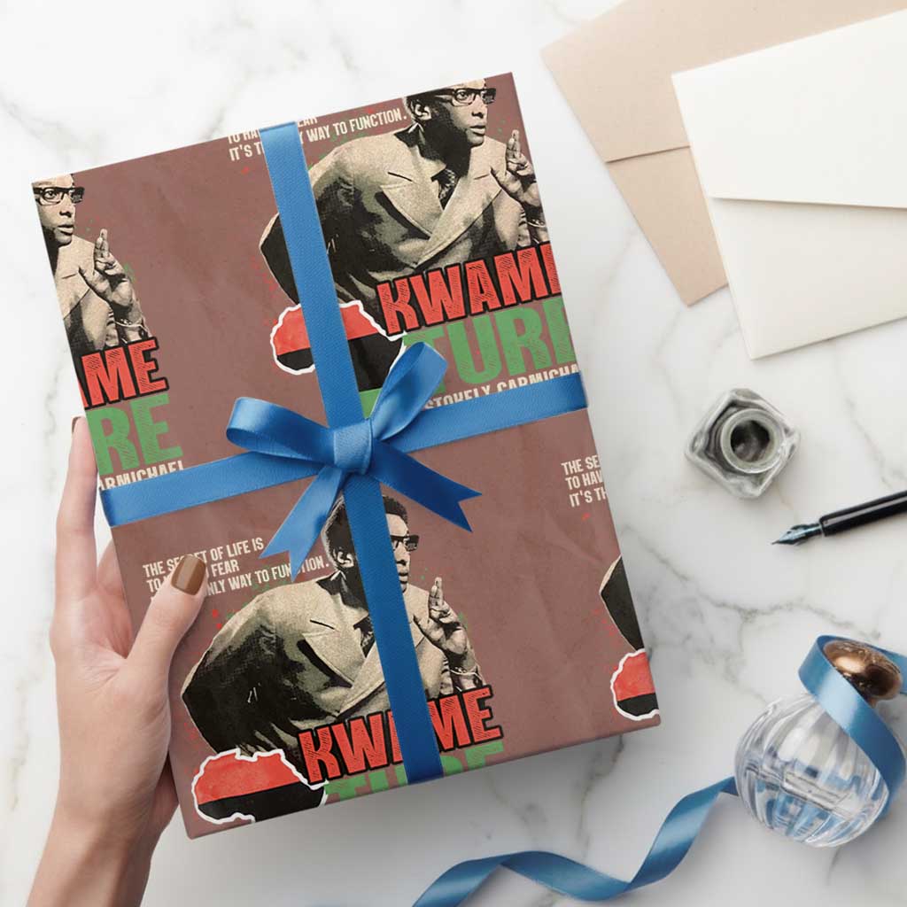 Stokely Carmichael Quote Wrapping Paper Roll The Secret Of Life Is To Have No Fear It's The Only Way To Function