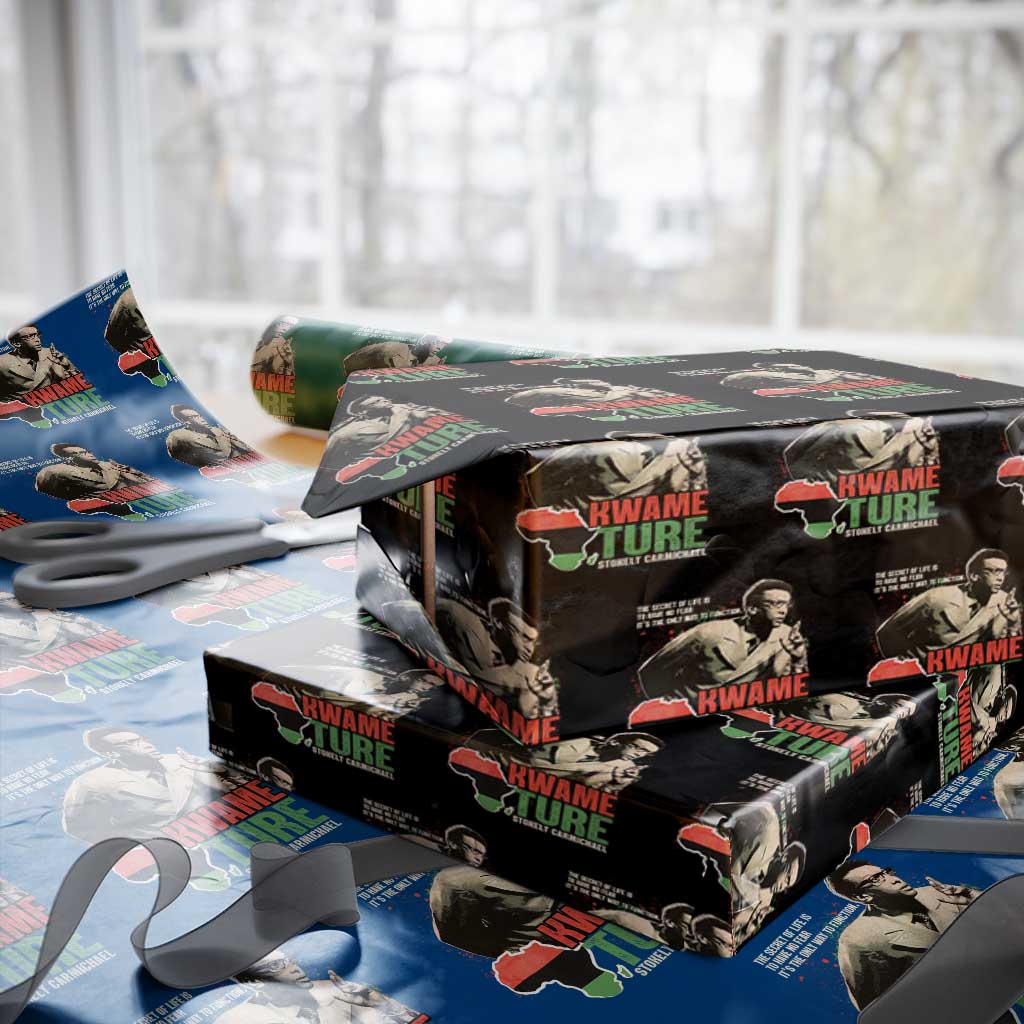 Stokely Carmichael Quote Wrapping Paper Roll The Secret Of Life Is To Have No Fear It's The Only Way To Function