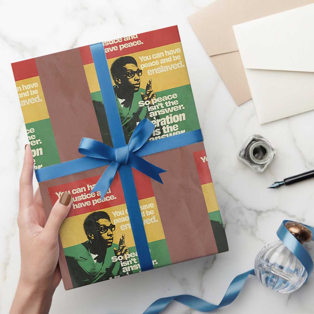 Stokely Carmichael Quote Wrapping Paper Roll You Can Have Injustice And Have Peace And Be Enslaved
