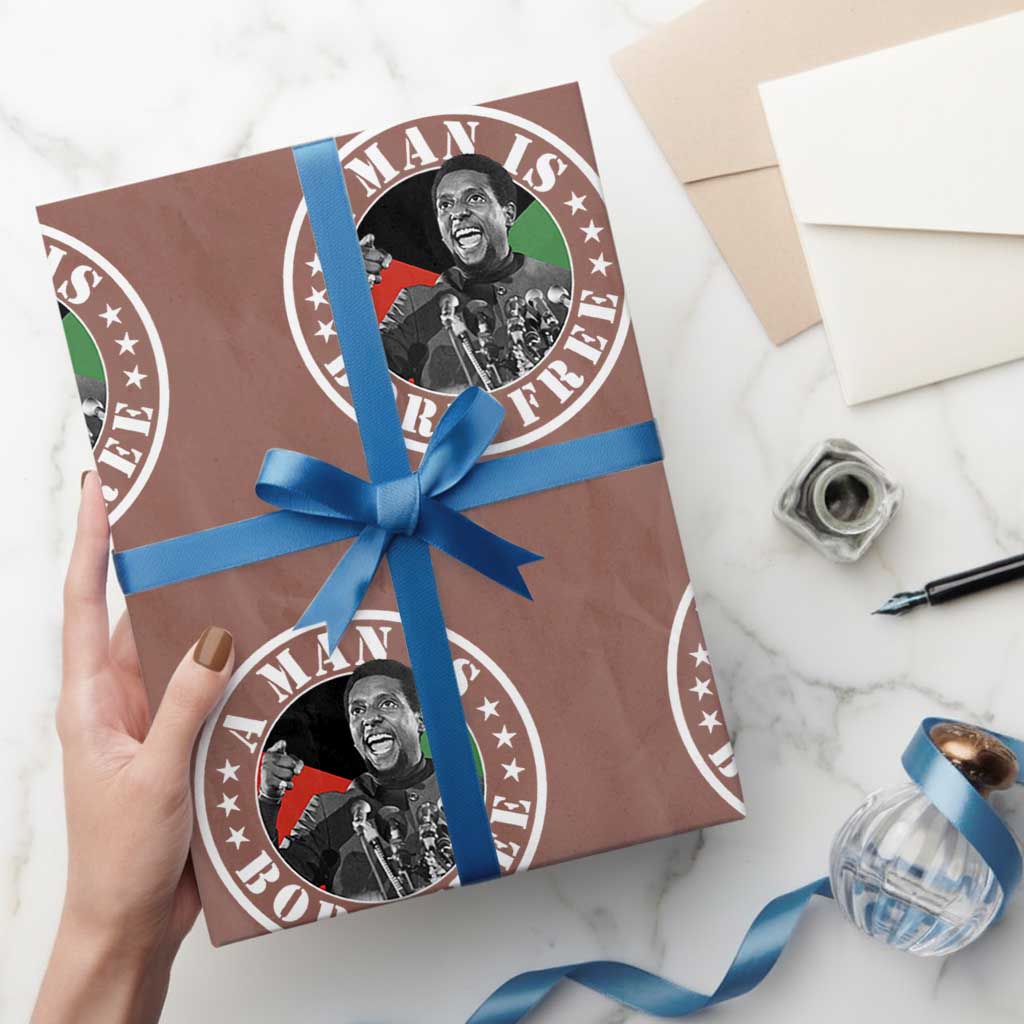 Stokely Carmichael Wrapping Paper Roll A Man Is Born Free Kwame Ture Civil Rights Leader