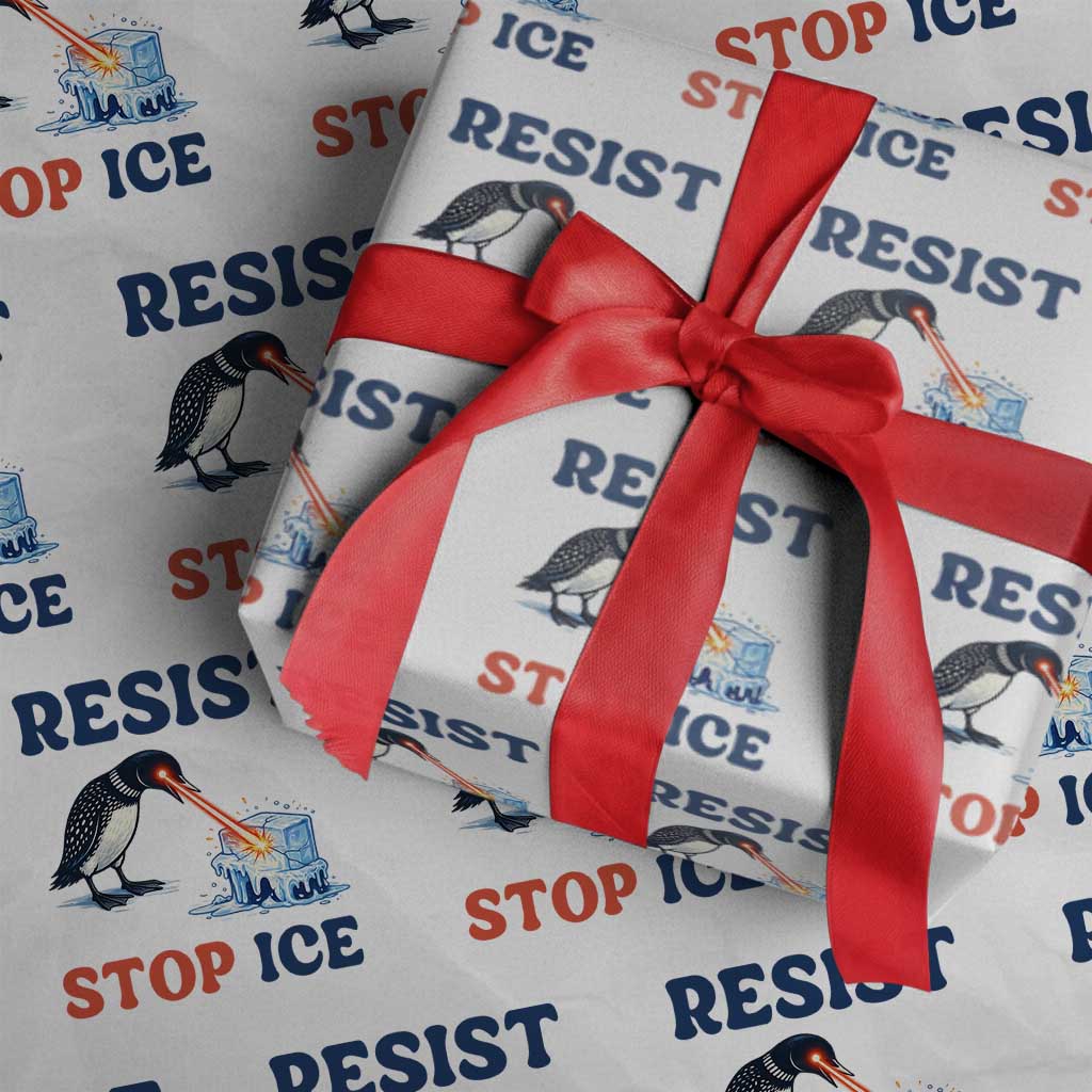 Stop ICE Wrapping Paper Roll Minnesota Resist Anti ICE Immigration Protest