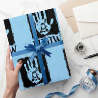 Stop MMIW Wrapping Paper Roll Voices For Stolen Sisters Red Handprint Graphic