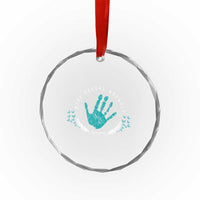 Stop Sexual Assault Awareness Survivor Crystal Glass Ornament