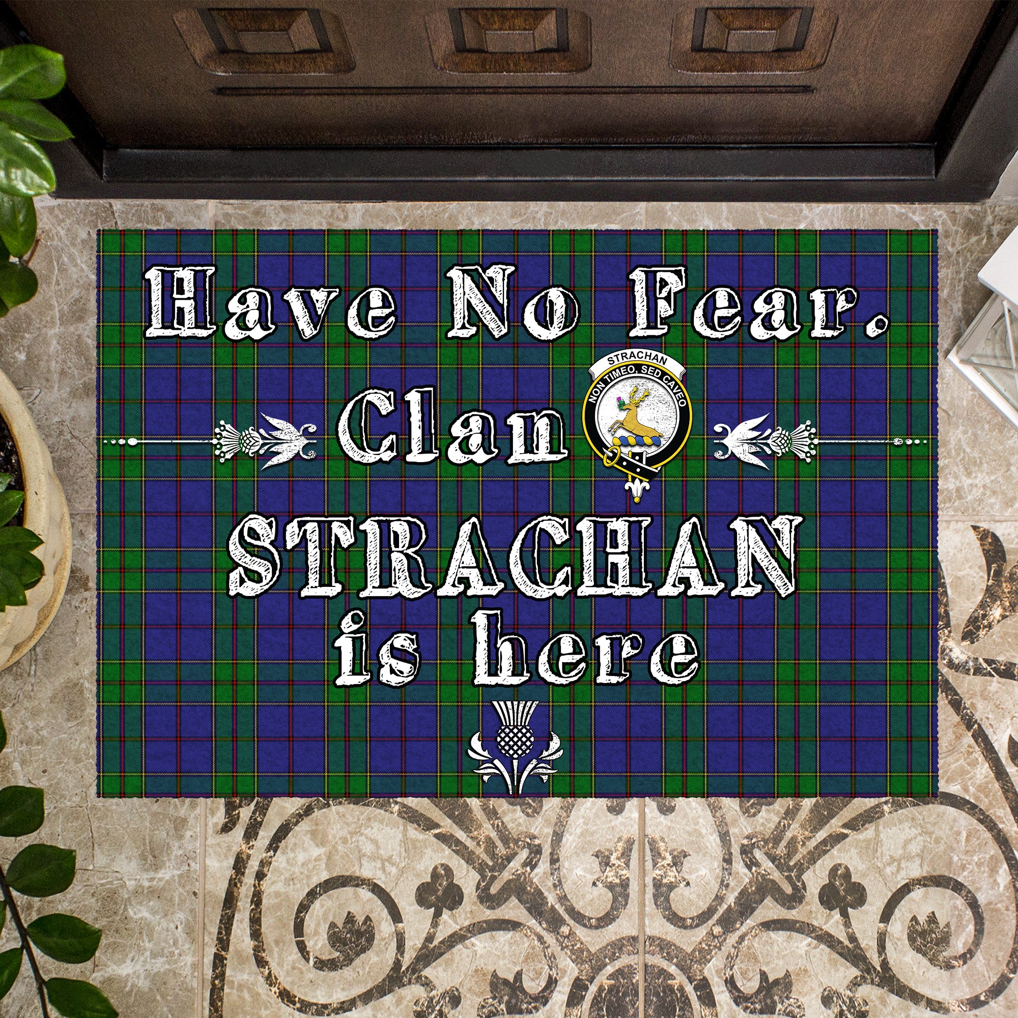 strachan-clan-tartan-door-mat-family-crest-have-no-fear-tartan-door-mat