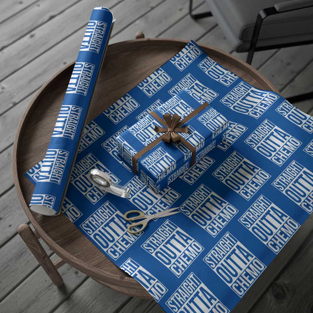 Straight Outta Chemo Wrapping Paper Roll Funny Battle Cancer Gift