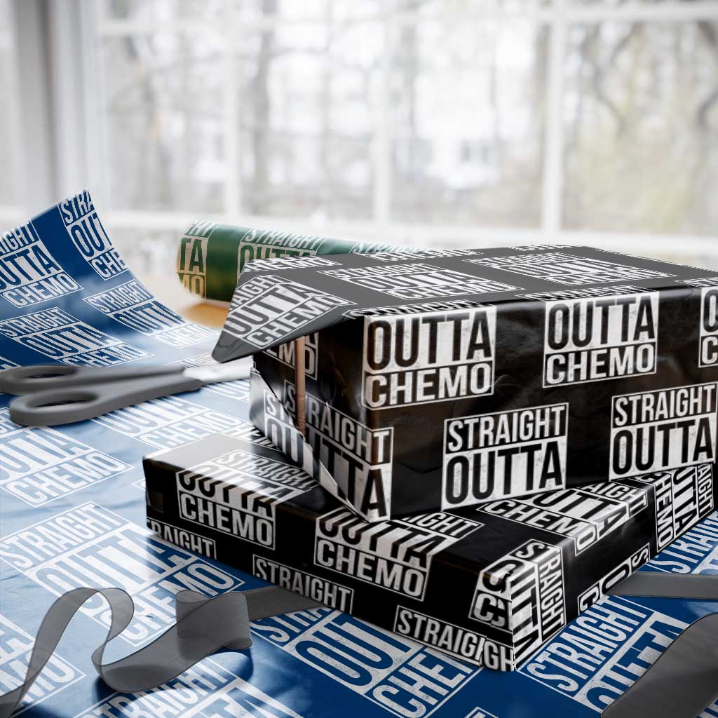 Straight Outta Chemo Wrapping Paper Roll Funny Battle Cancer Gift