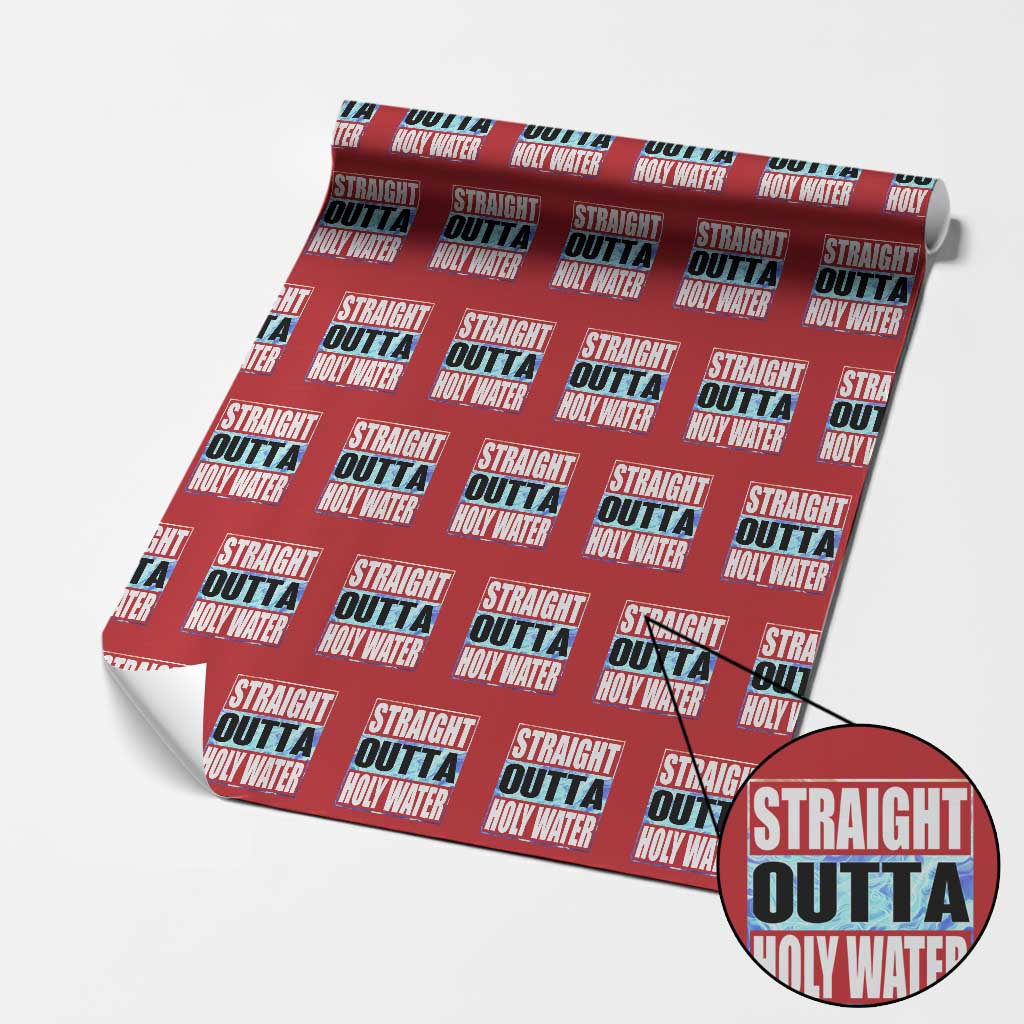 Straight Outta Holy Water Wrapping Paper Roll Baptismal Baptism Christening