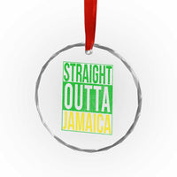 Straight Outta Jamaica Crystal Glass Ornament Cool Jamaican Travel Vacation - Wonder Print Shop