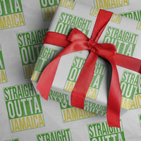 Straight Outta Jamaica Wrapping Paper Roll Cool Jamaican Travel Vacation - Wonder Print Shop