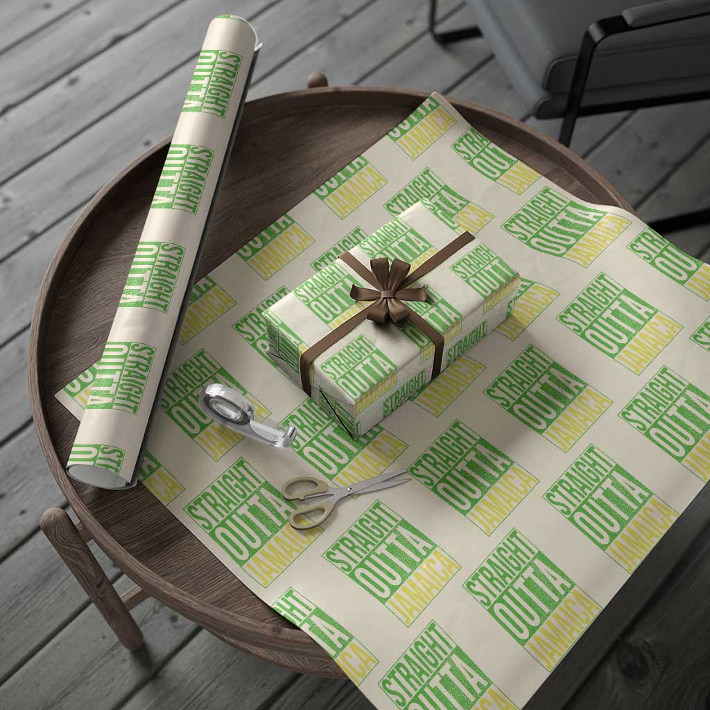 Straight Outta Jamaica Wrapping Paper Roll Cool Jamaican Travel Vacation - Wonder Print Shop