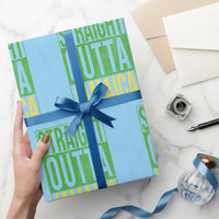 Straight Outta Jamaica Wrapping Paper Roll Cool Jamaican Travel Vacation - Wonder Print Shop