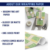 Straight Outta Jamaica Wrapping Paper Roll Cool Jamaican Travel Vacation - Wonder Print Shop