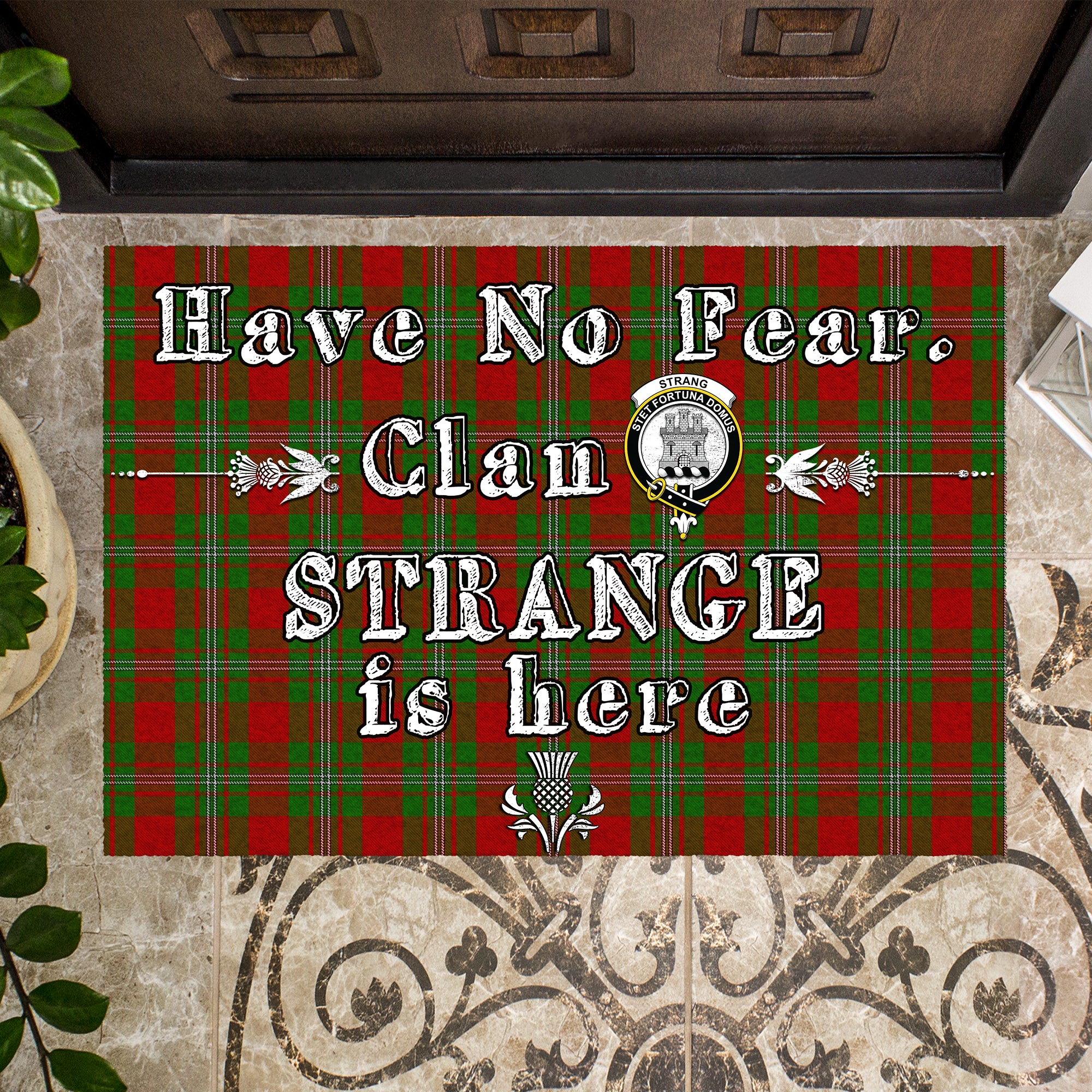 strange-clan-tartan-door-mat-family-crest-have-no-fear-tartan-door-mat