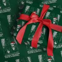 Stranger Christmas Wrapping Paper Roll Funny Murray He Sees You Vintage - Wonder Print Shop