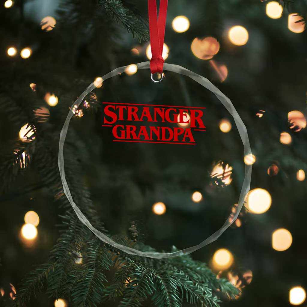 Stranger Grandpa Crystal Glass Ornament Funny Grandfather Movie Gift
