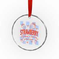 Strawberry Festival Crystal Glass Ornament 1968 A Berry Good Time Summer