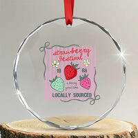 Strawberry Festival Crystal Glass Ornament Summer Fruit Vibes