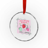 Strawberry Festival Crystal Glass Ornament Summer Fruit Vibes