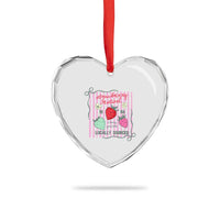 Strawberry Festival Heart Crystal Glass Ornament Summer Fruit Vibes