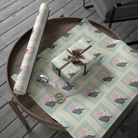 Striped Funny See Ya Soon Racoon Wrapping Paper Roll Last Day Of School Teacher