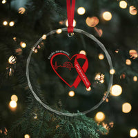 Stroke Awareness Crystal Glass Ornament Stroke Survivor Warrior Brain Attack