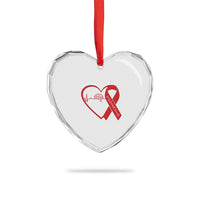 Stroke Awareness Heart Crystal Glass Ornament Stroke Survivor Warrior Brain Attack