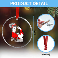 Stroke Survivor Unbreakable Crystal Glass Ornament Stroke Awareness Gift