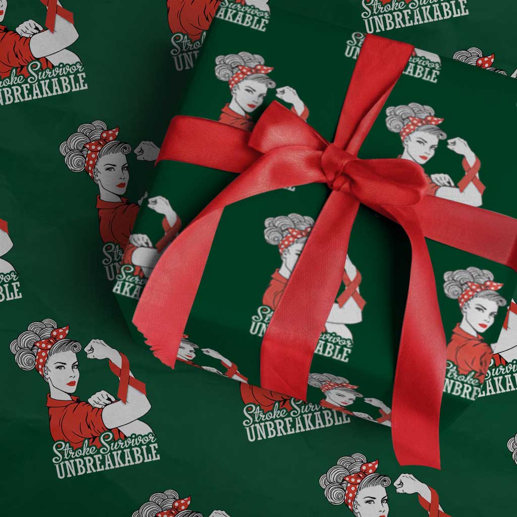 Stroke Survivor Unbreakable Wrapping Paper Roll Stroke Awareness Gift