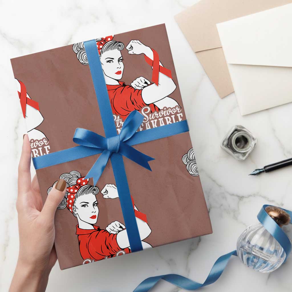 Stroke Survivor Unbreakable Wrapping Paper Roll Stroke Awareness Gift