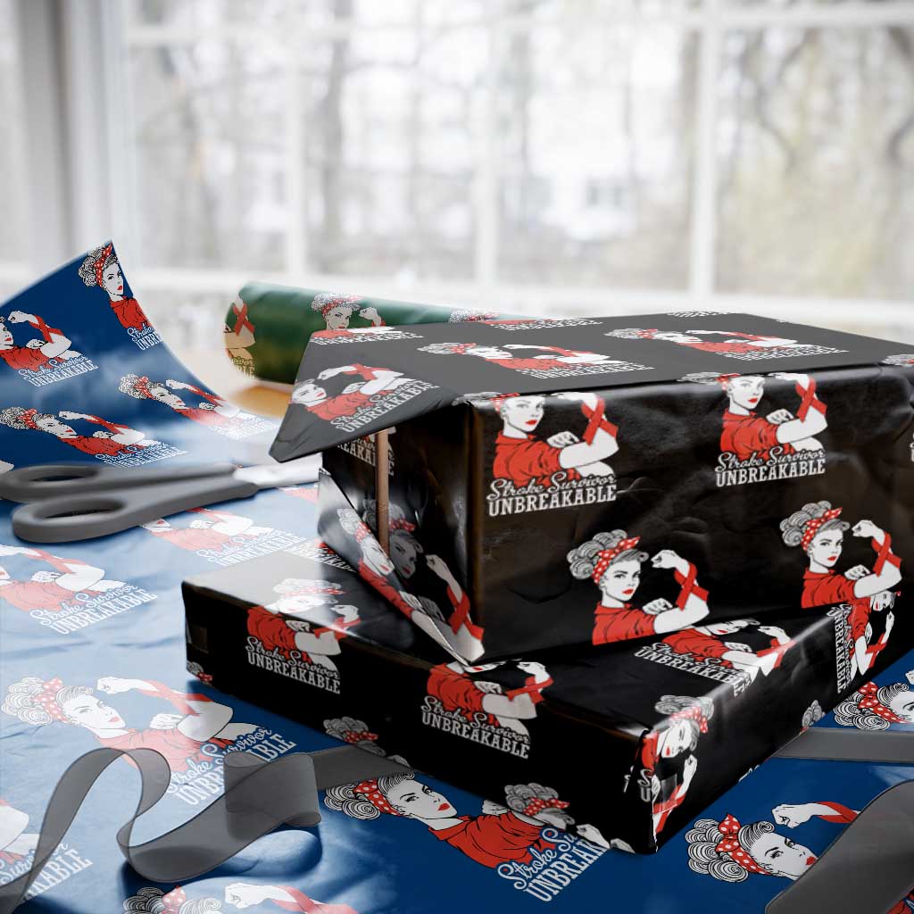 Stroke Survivor Unbreakable Wrapping Paper Roll Stroke Awareness Gift