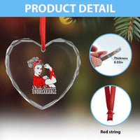 Stroke Survivor Unbreakable Heart Crystal Glass Ornament Stroke Awareness Gift