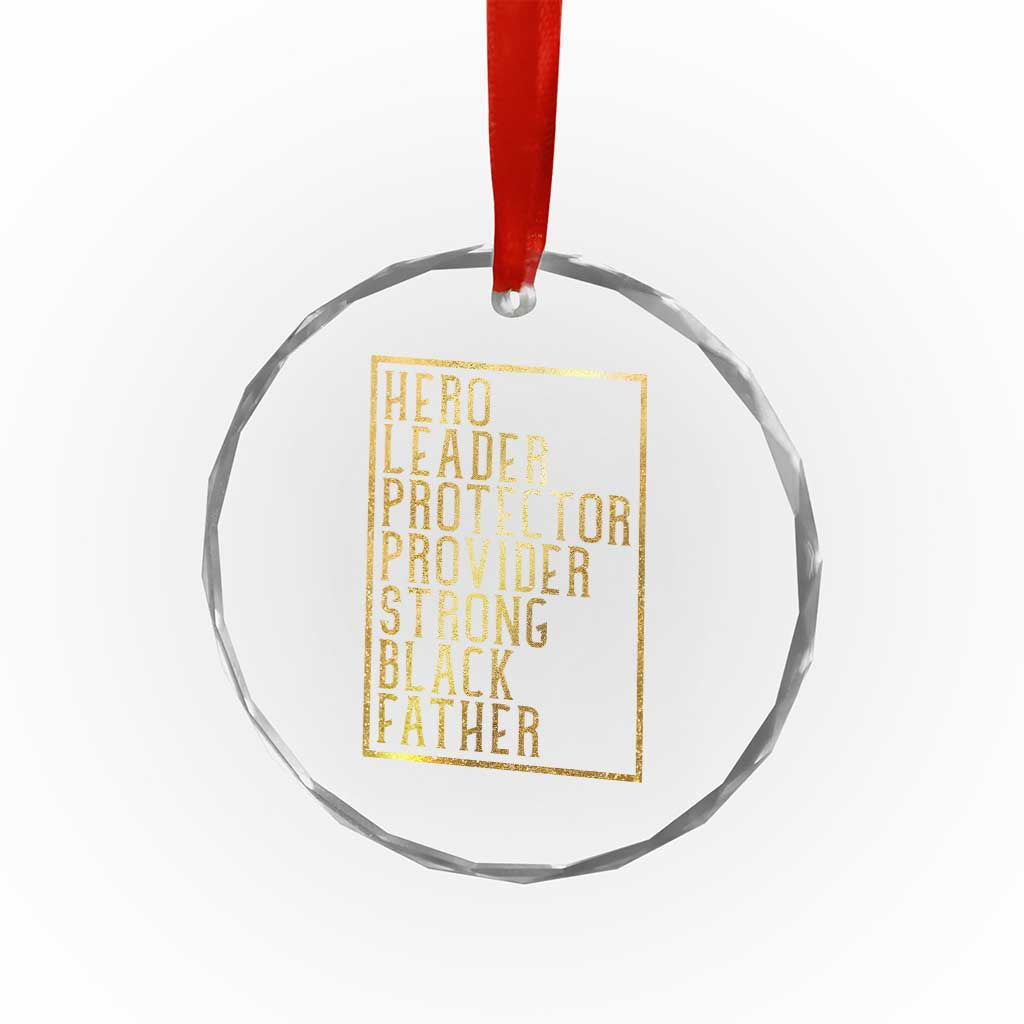 Strong Black Father Crystal Glass Ornament Hero Leader Provider Protector Gift