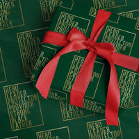 Strong Black Father Wrapping Paper Roll Hero Leader Provider Protector Gift