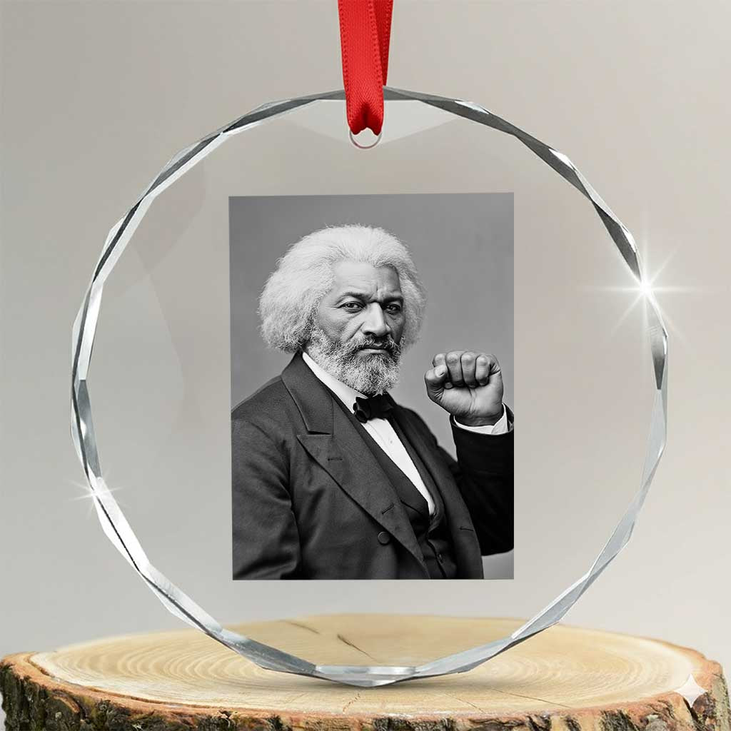 Strong Black History Leader Crystal Glass Ornament Frederick Douglass Empowerment - Wonder Print Shop