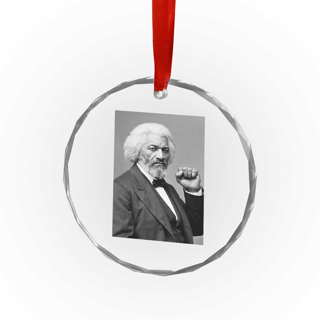 Strong Black History Leader Crystal Glass Ornament Frederick Douglass Empowerment - Wonder Print Shop