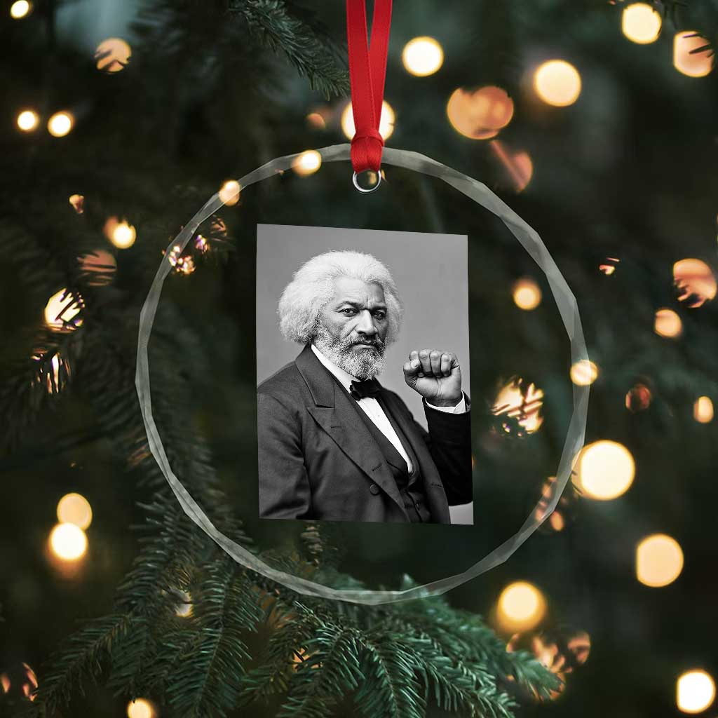 Strong Black History Leader Crystal Glass Ornament Frederick Douglass Empowerment - Wonder Print Shop