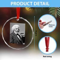 Strong Black History Leader Crystal Glass Ornament Frederick Douglass Empowerment - Wonder Print Shop