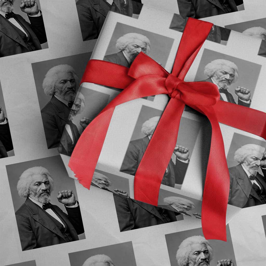 Strong Black History Leader Wrapping Paper Roll Frederick Douglass Empowerment - Wonder Print Shop