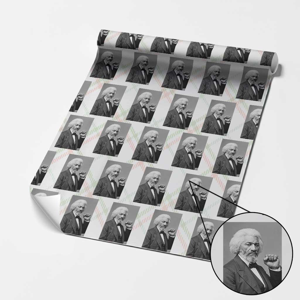 Strong Black History Leader Wrapping Paper Roll Frederick Douglass Empowerment - Wonder Print Shop