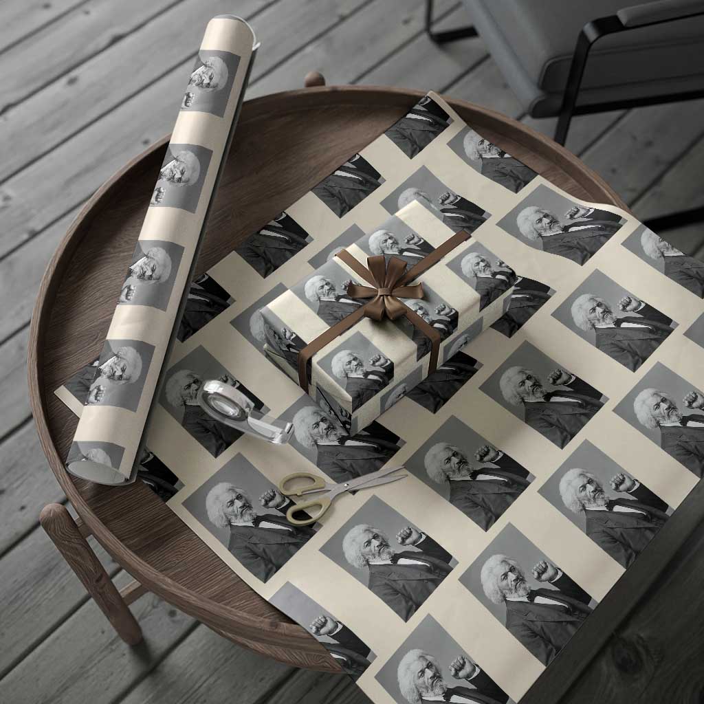 Strong Black History Leader Wrapping Paper Roll Frederick Douglass Empowerment - Wonder Print Shop