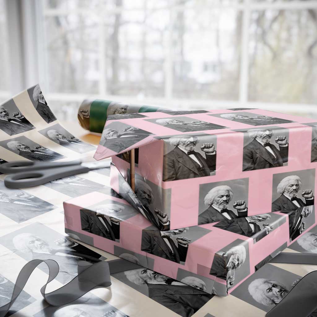 Strong Black History Leader Wrapping Paper Roll Frederick Douglass Empowerment - Wonder Print Shop
