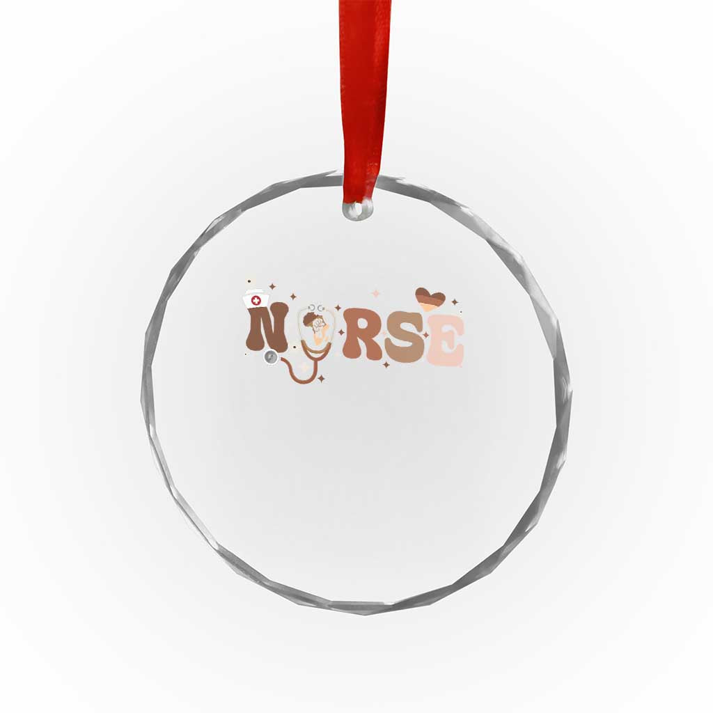 Strong Black Nurse Crystal Glass Ornament African American Healthcare Hero Gift - Wonder Print Shop